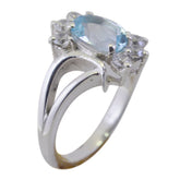 Riya Blue Halo Ring for Women with Gemstone Accents